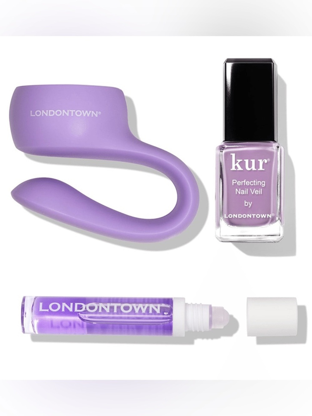 Londontown Inc. Violet Vibes Kur Sheer Light Purple Roll Cuticle Oil & Holder
